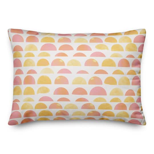 Half Circle Pattern Throw Pillow